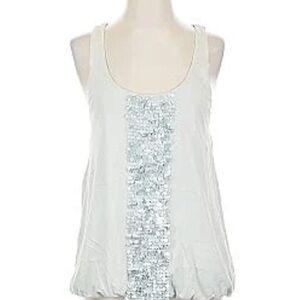 J. Crew Grey Heirloom Sequin Tank Top